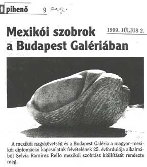 Exposición en el Museo de la Fotografía - Budapest 1999